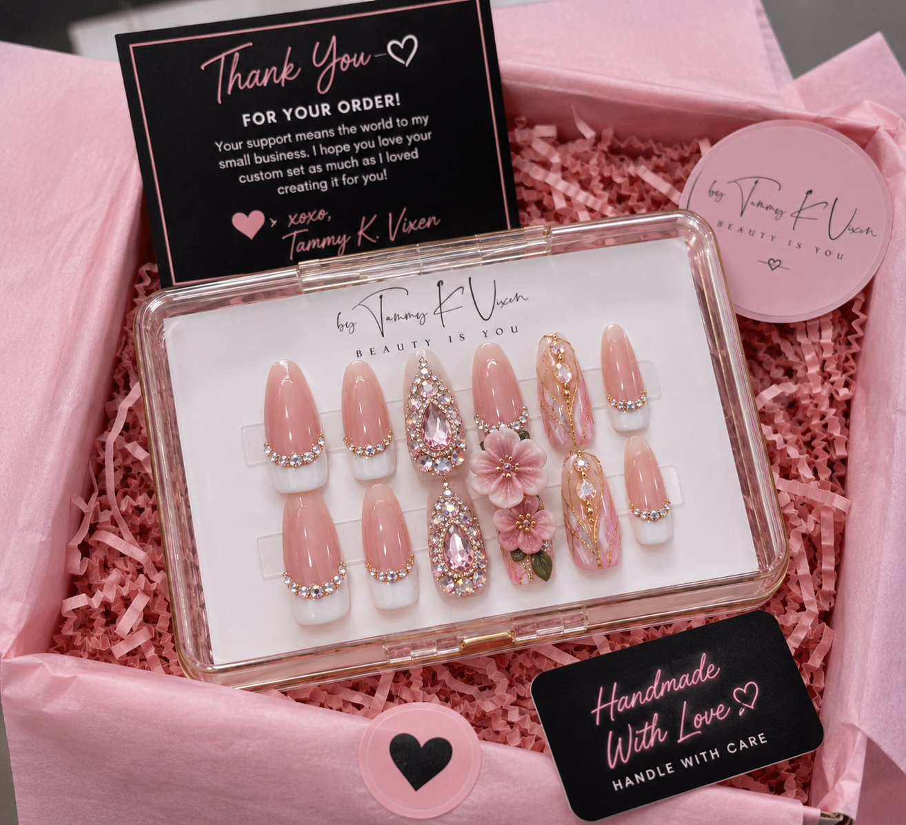 Custom Made-To-Order Frenchie Courture Vixen Nail Set by Tammy K. Vixen